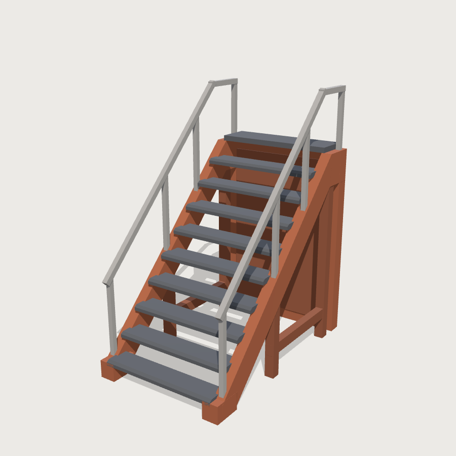 Access Stair low-poly 3D model
