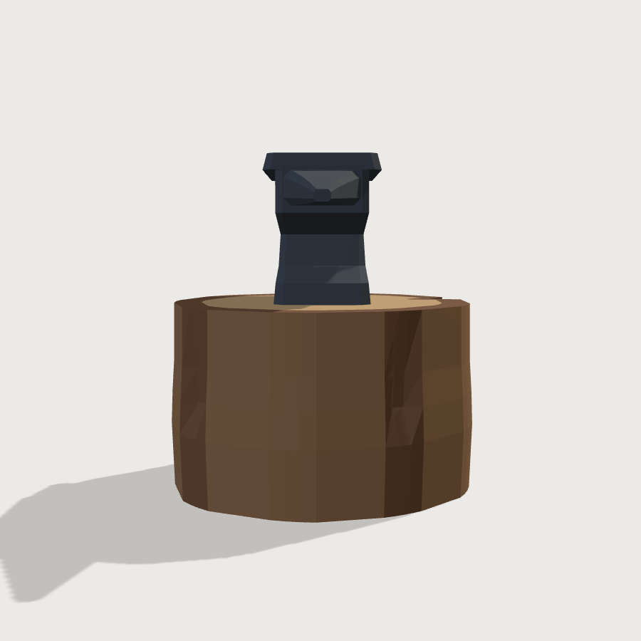 Anvil low-poly 3D model, left render