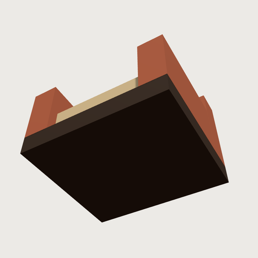 Armchair low-poly 3D model, low render