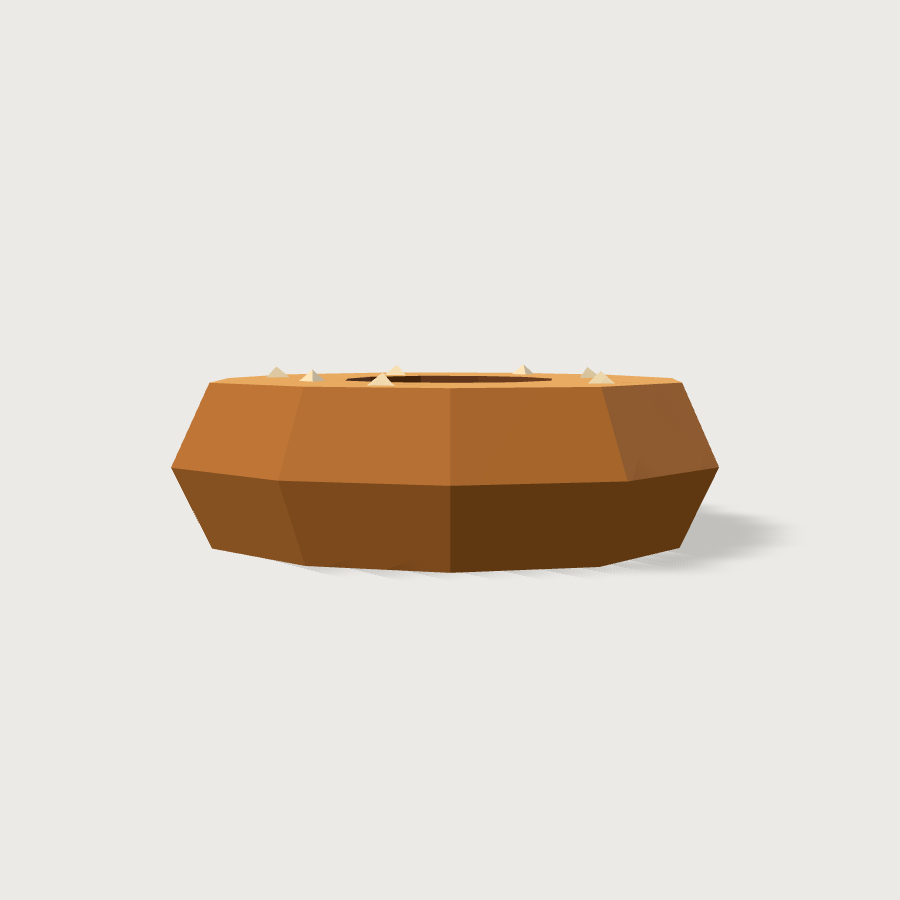 Bagel low-poly 3D model, right render