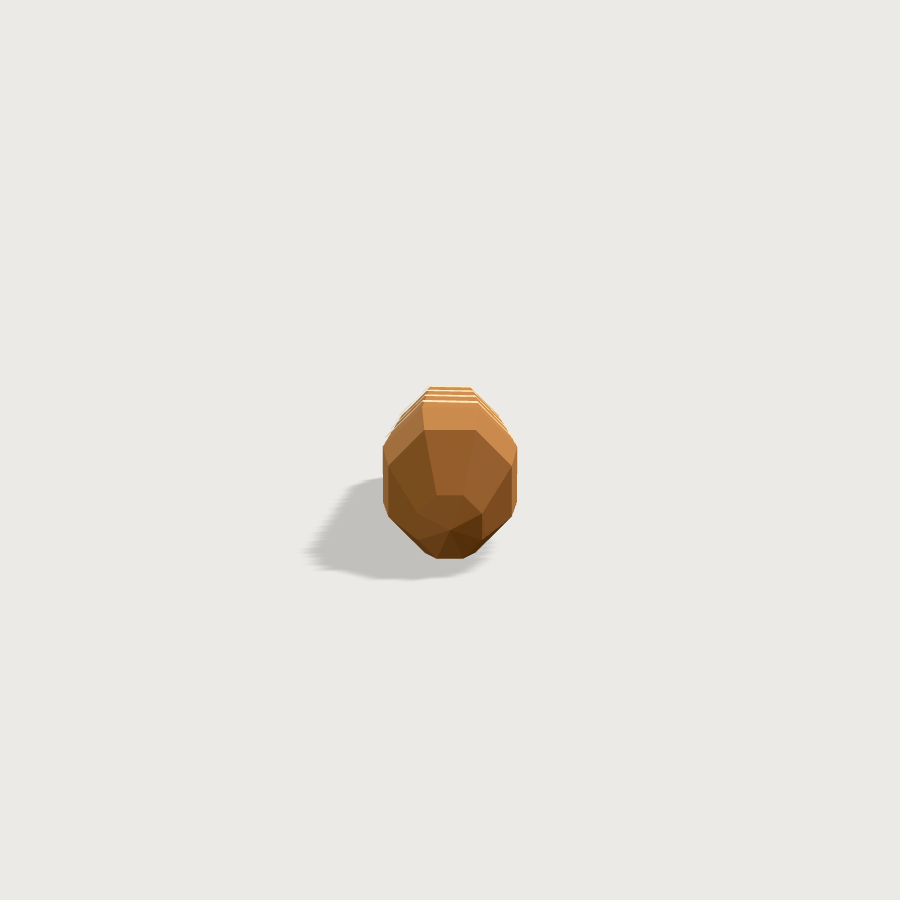 Baguette low-poly 3D model, left render