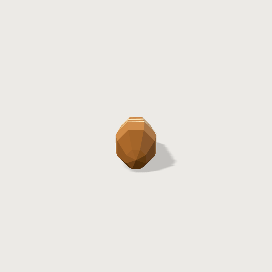 Baguette low-poly 3D model, right render
