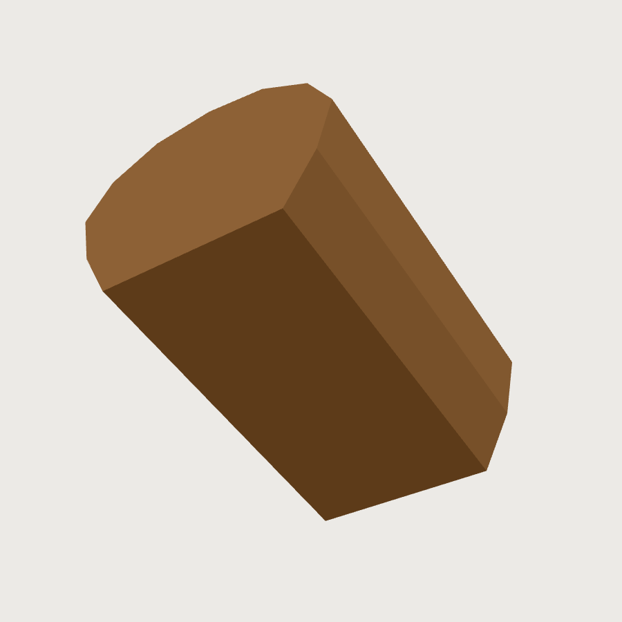 Bread Loaf low-poly 3D model, low back render