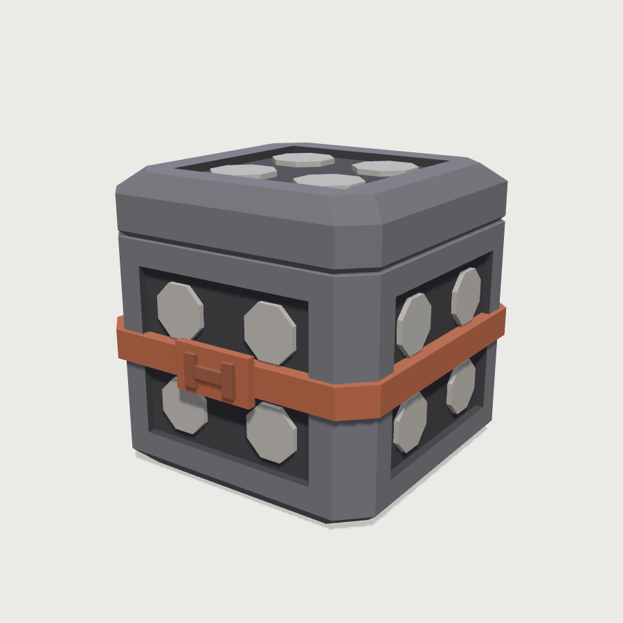 Cargo Crate low-poly 3D model