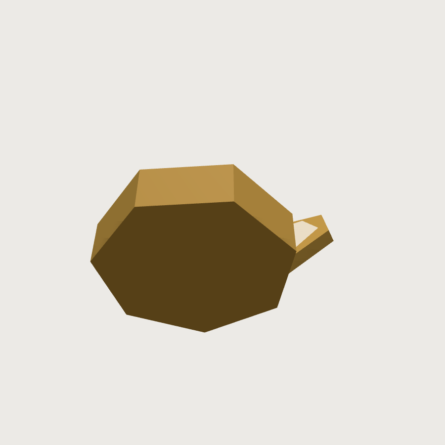 Compass low-poly 3D model, low render