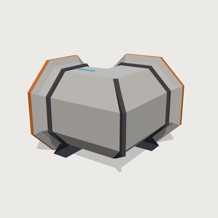 Corridor Corner low-poly 3D model