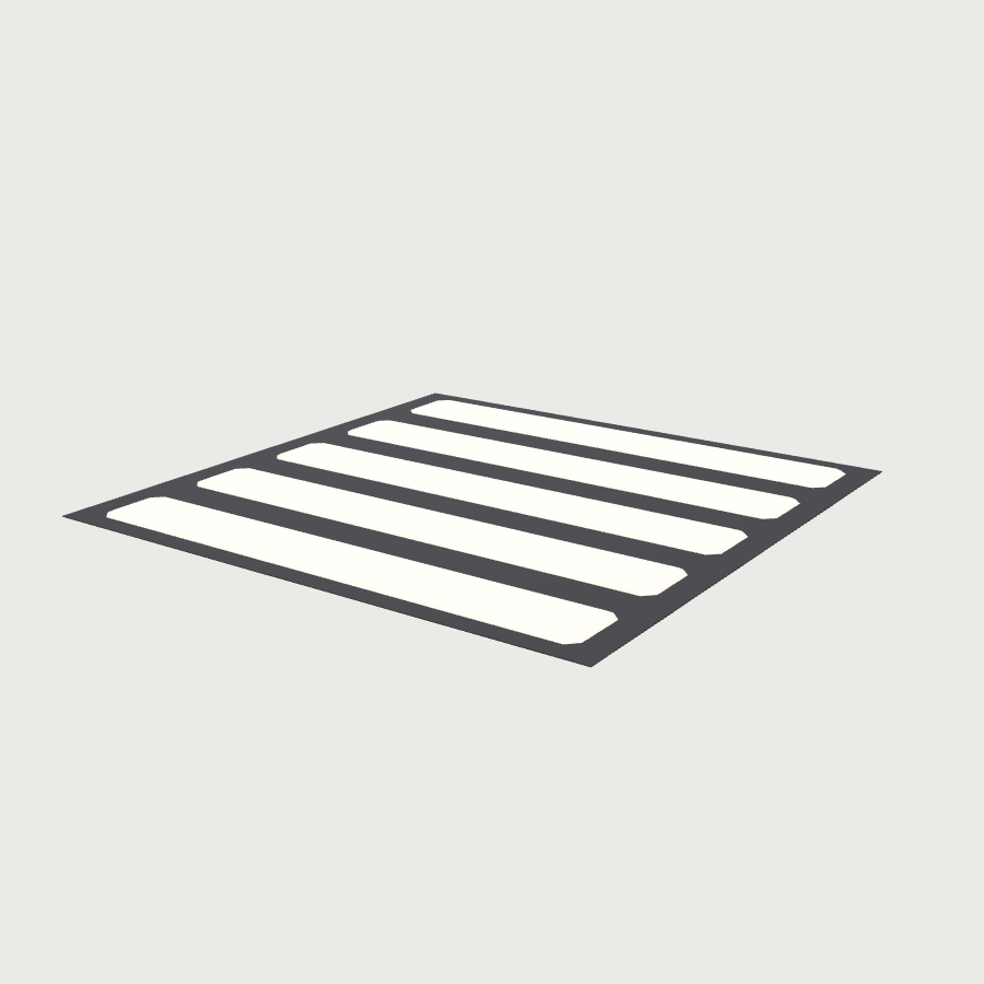 Crosswalk Decal low-poly 3D model