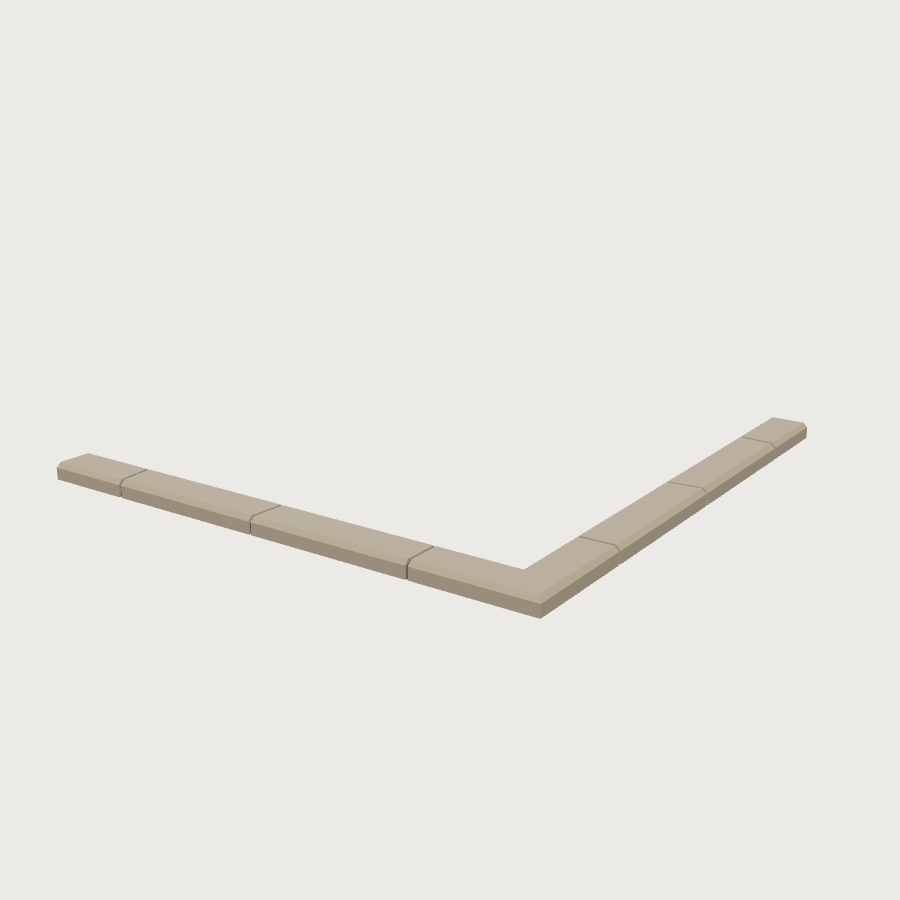 Curb Corner low-poly 3D model