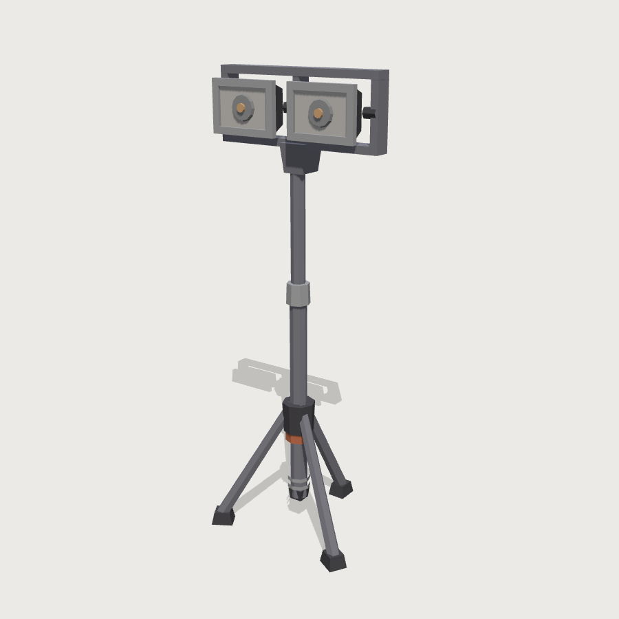 Floodlight Mast low-poly 3D model