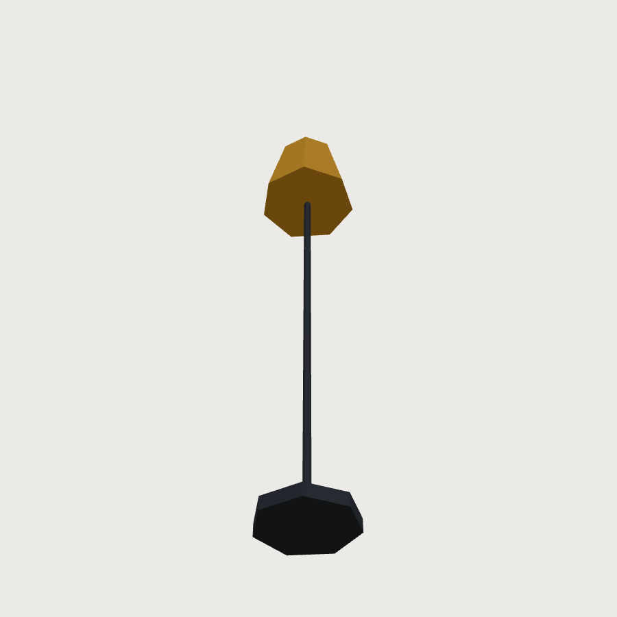 Floor Lamp low-poly 3D model, low back render