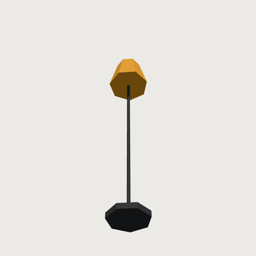 Floor Lamp low-poly 3D model, low render