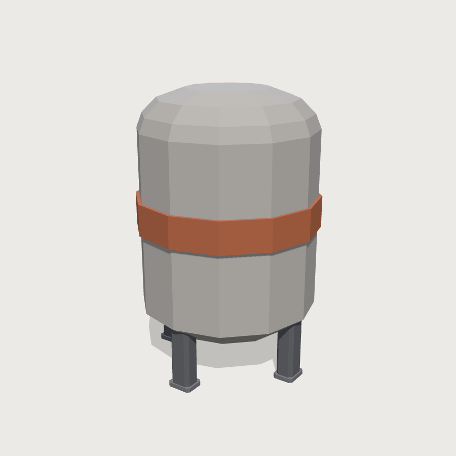 Fuel Tank low-poly 3D model