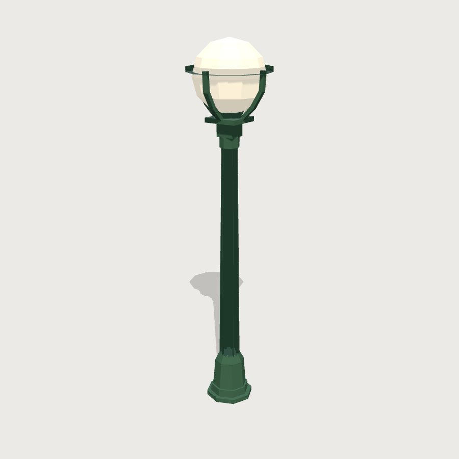 Globe Lamp low-poly 3D model