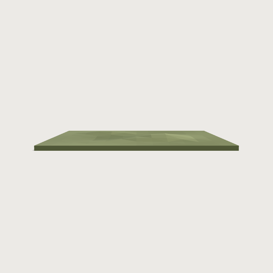 Grass Ground Tile low-poly 3D model, front render