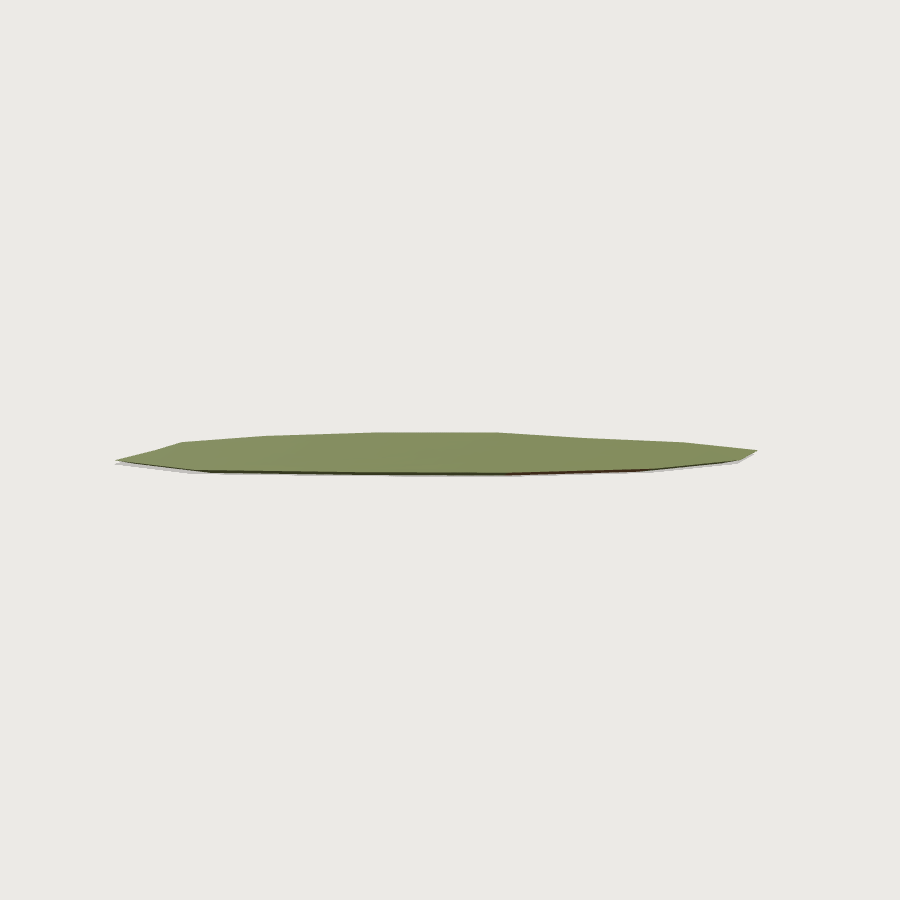 Grass Terrain Blob low-poly 3D model, front render