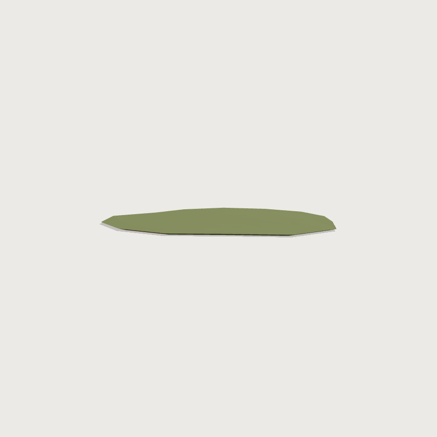 Grass Terrain Blob low-poly 3D model, left render