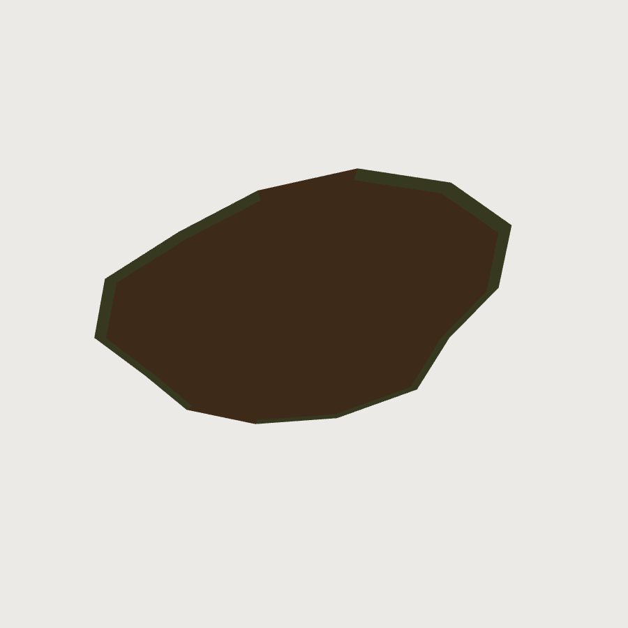 Grass Terrain Blob low-poly 3D model, low render