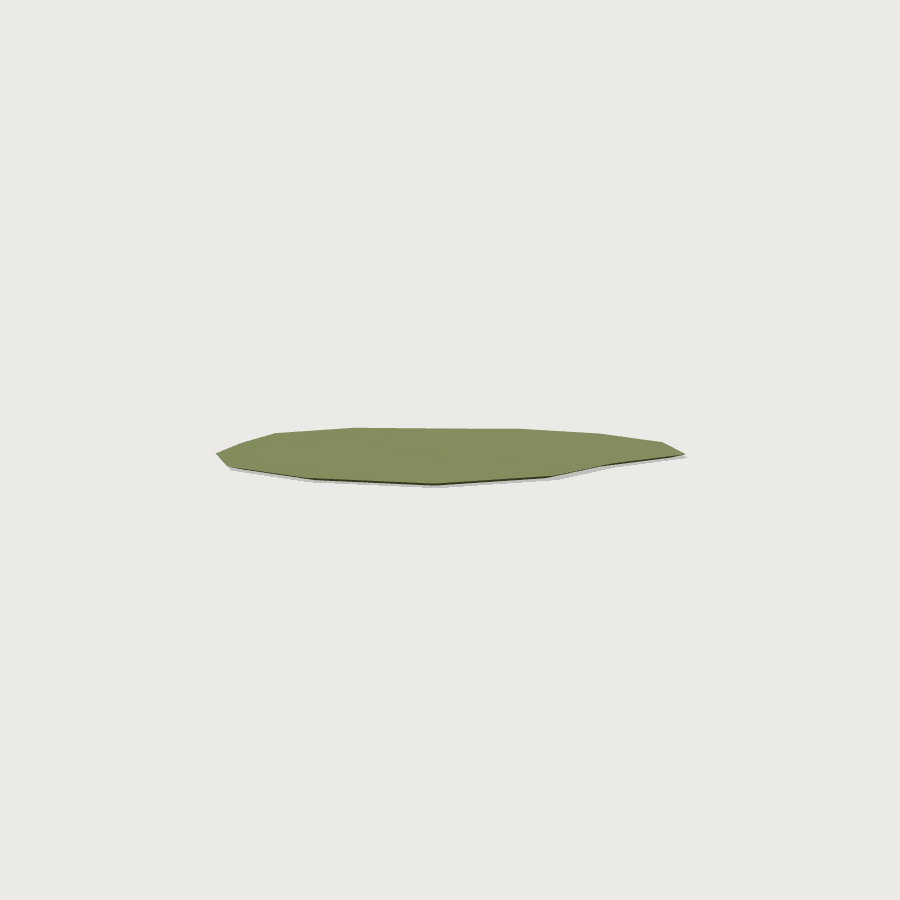 Grass Terrain Blob low-poly 3D model, right render