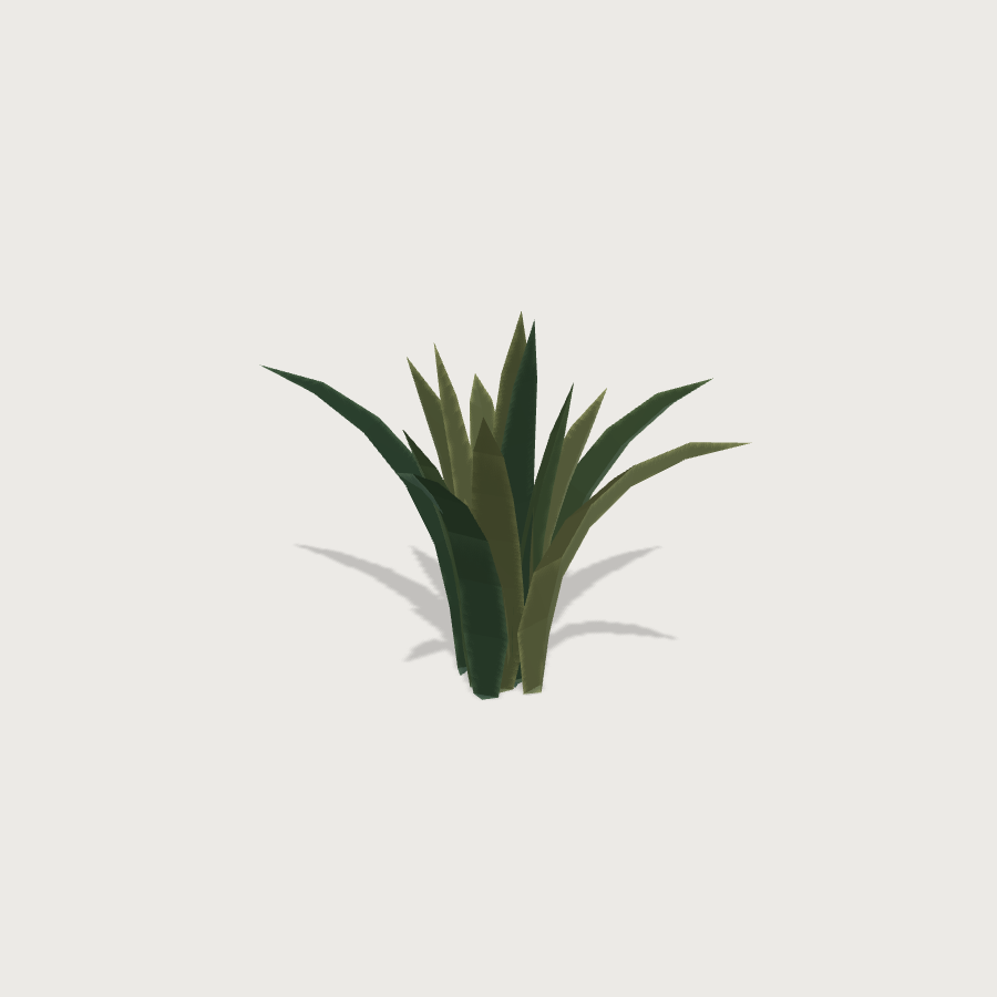 Grass Tuft low-poly 3D model