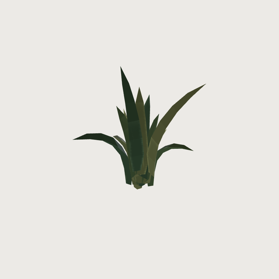 Grass Tuft low-poly 3D model, low render