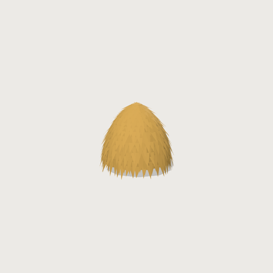 Haystack low-poly 3D model, detail render