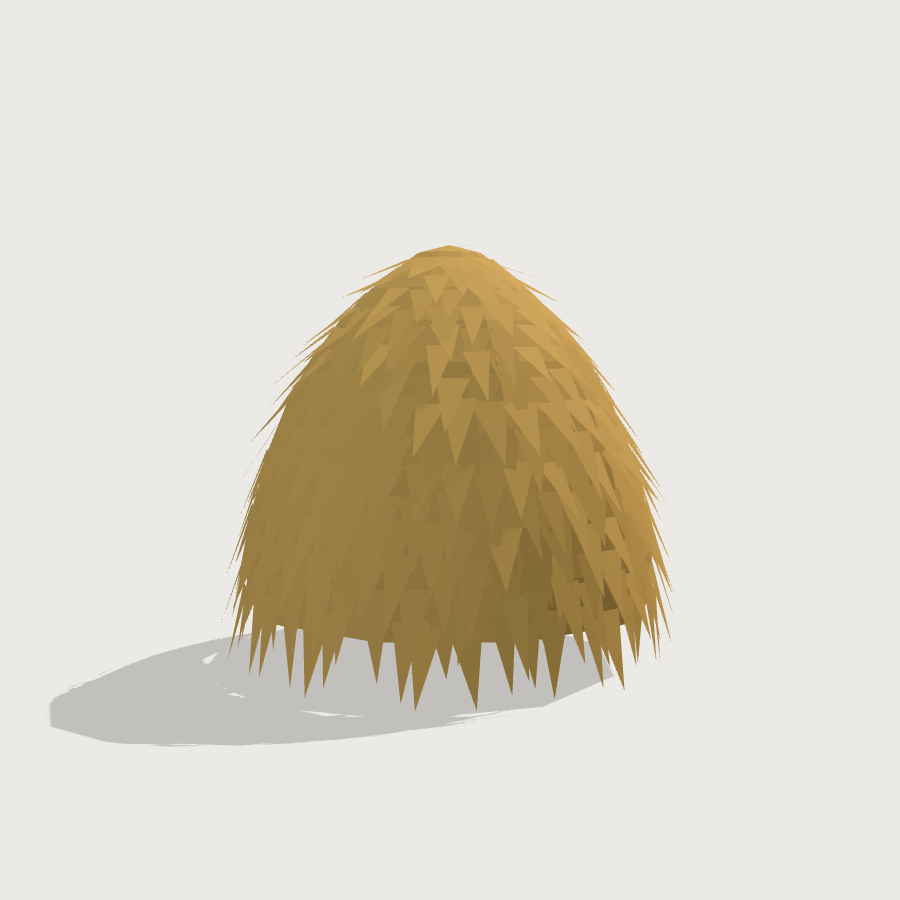 Haystack low-poly 3D model, left render