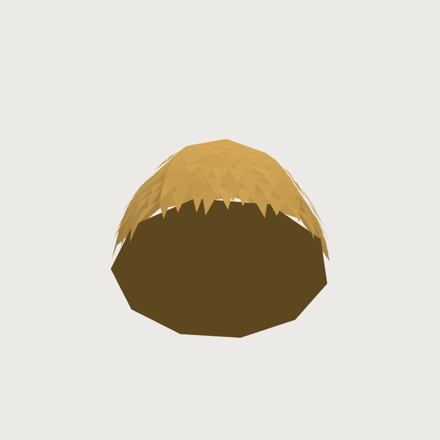 Haystack low-poly 3D model, low render