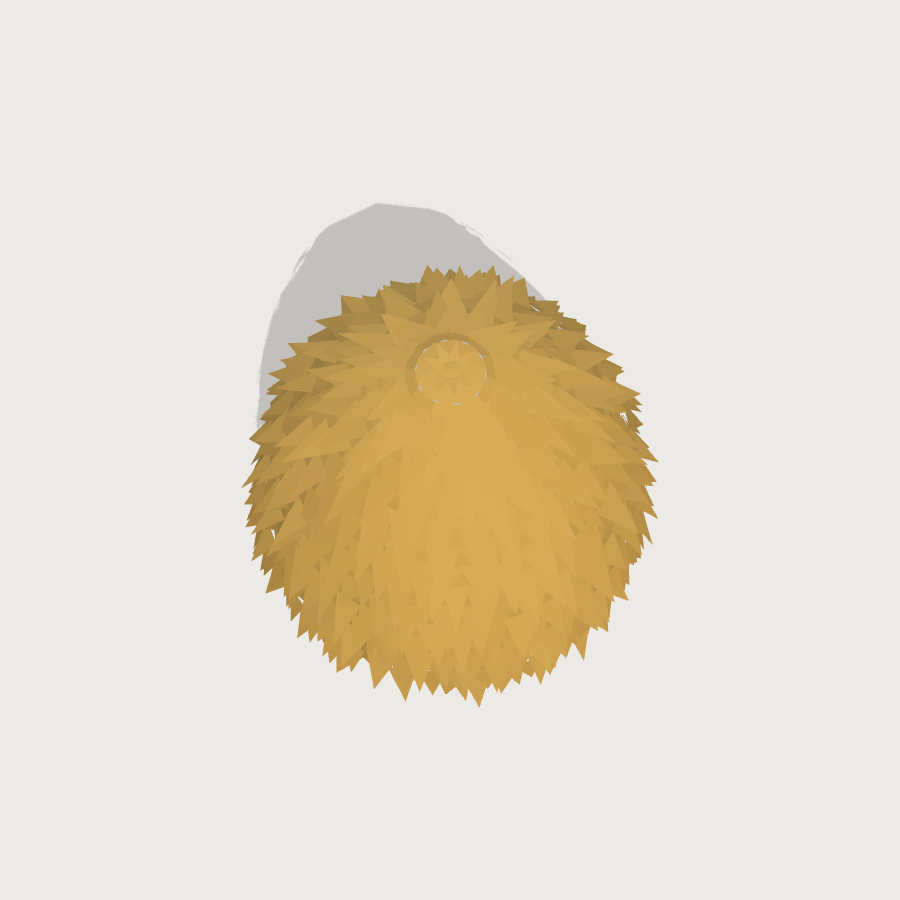 Haystack low-poly 3D model, top render