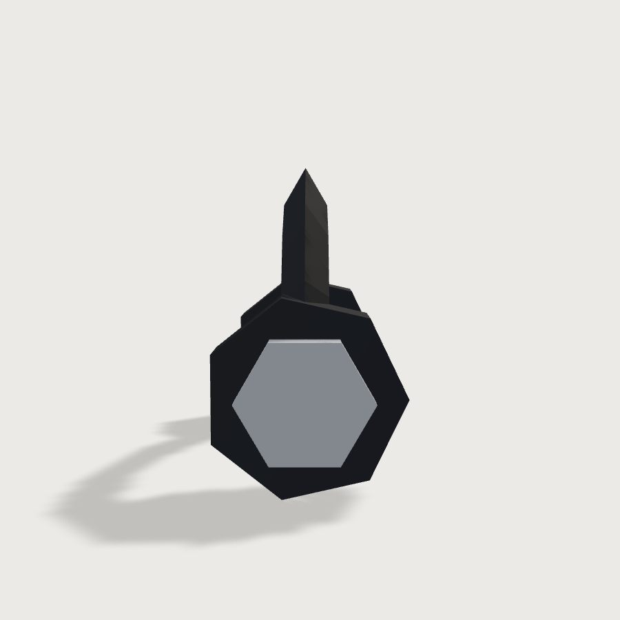 Headphones low-poly 3D model, left render