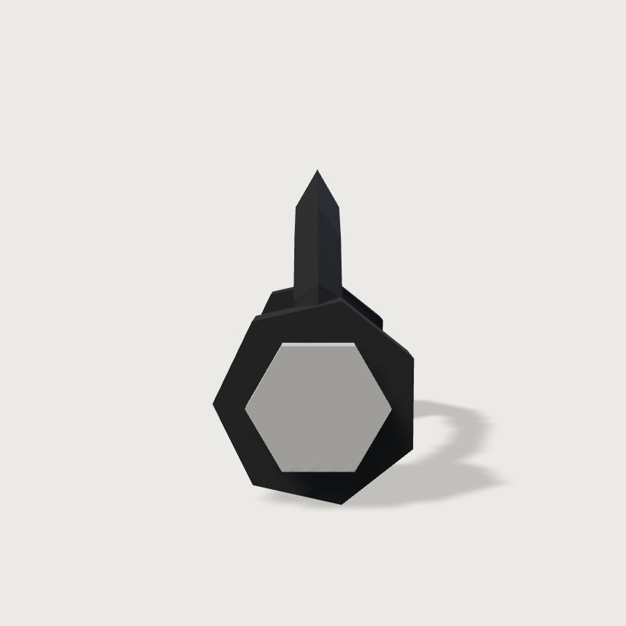 Headphones low-poly 3D model, right render