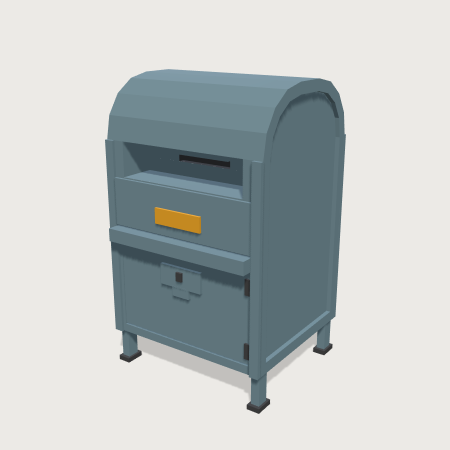 Mailbox low-poly 3D model
