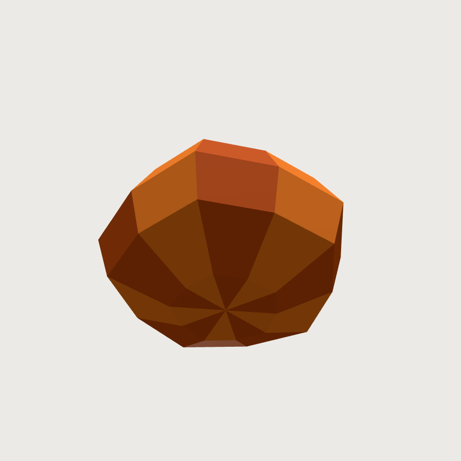 Pumpkin low-poly 3D model, low render
