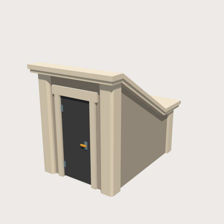 Roof Bulkhead low-poly 3D model