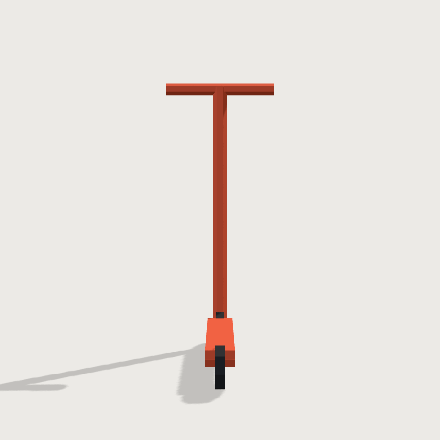 Scooter low-poly 3D model, left render