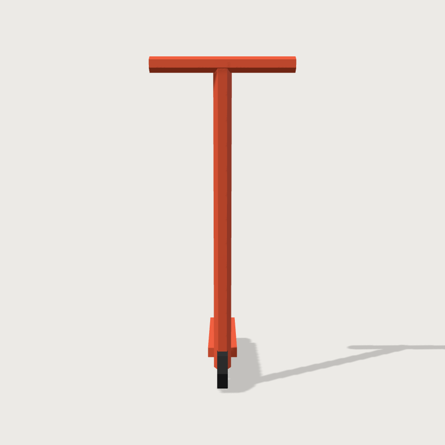 Scooter low-poly 3D model, right render