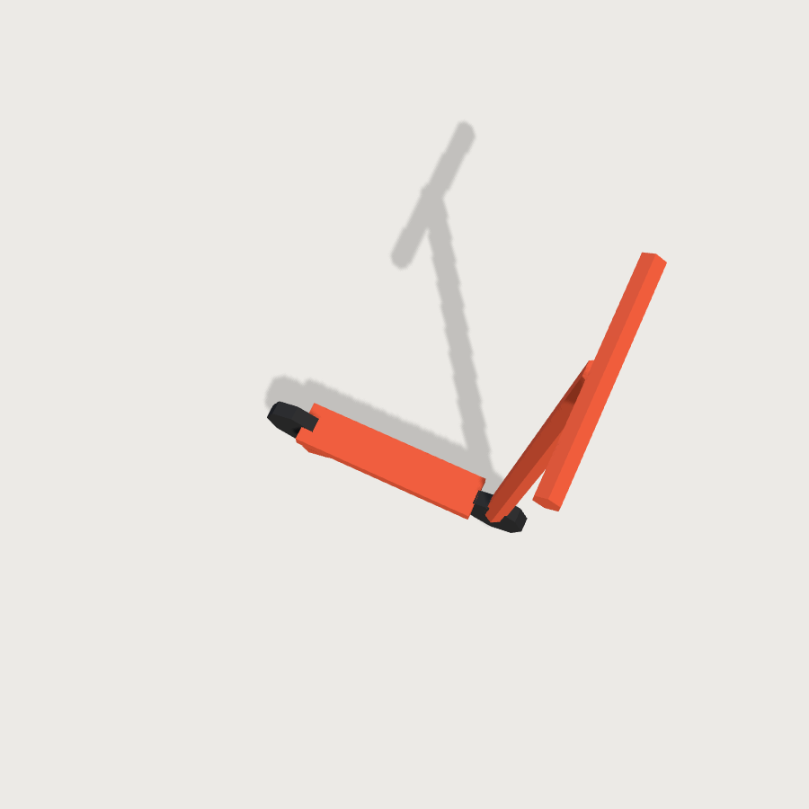 Scooter low-poly 3D model, top render