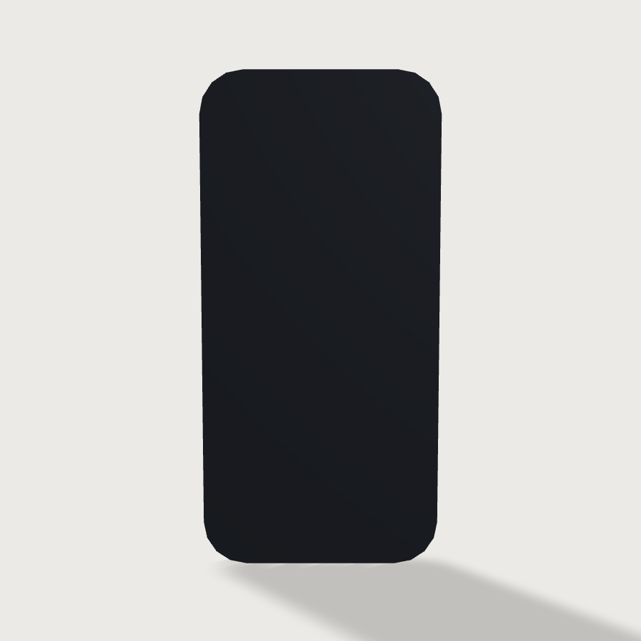 Smartphone low-poly 3D model, back render