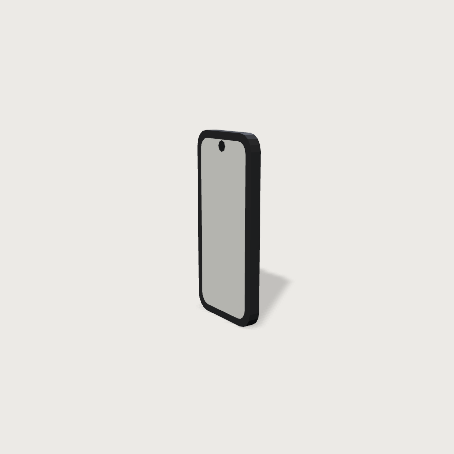 Smartphone low-poly 3D model, detail render