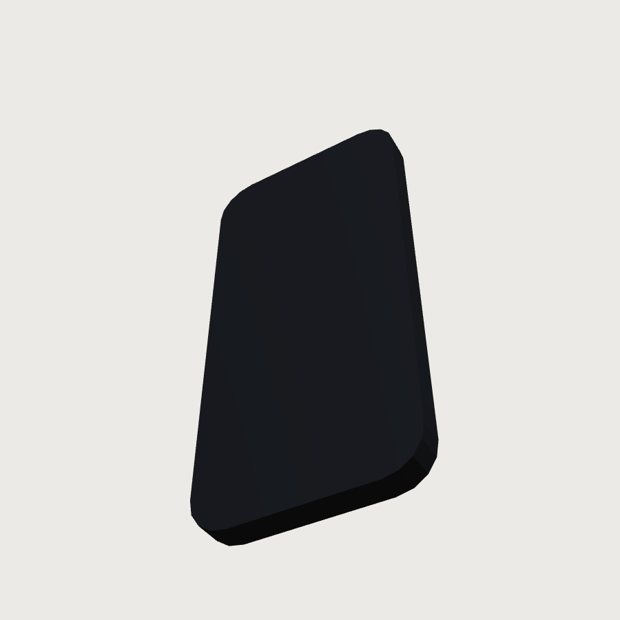 Smartphone low-poly 3D model, low back render