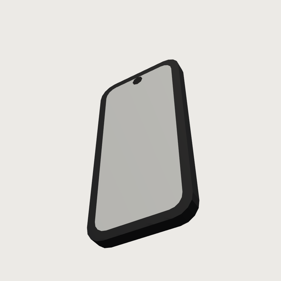 Smartphone low-poly 3D model, low render