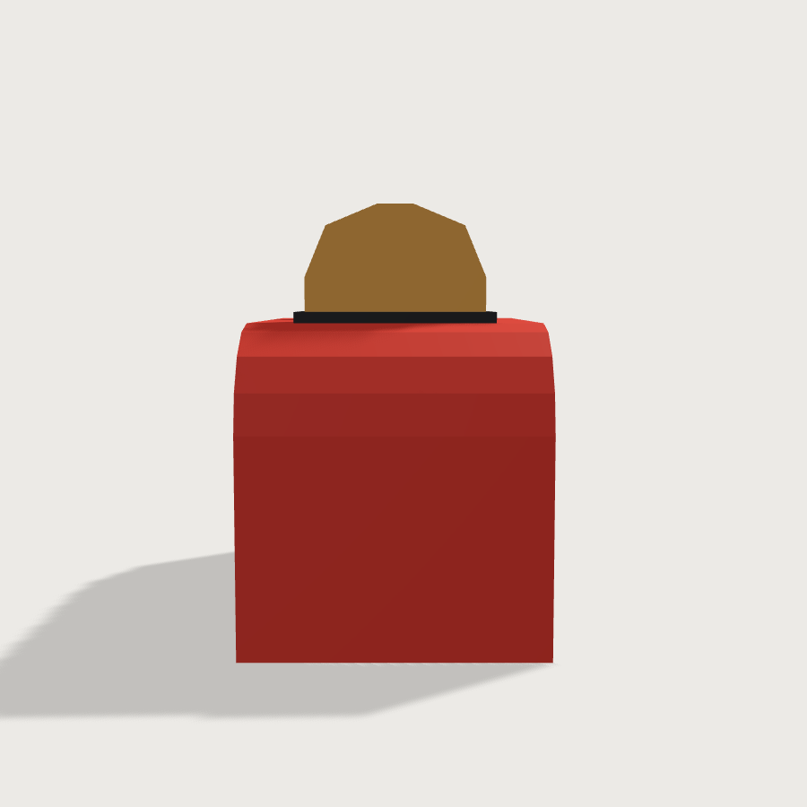 Toaster low-poly 3D model, left render