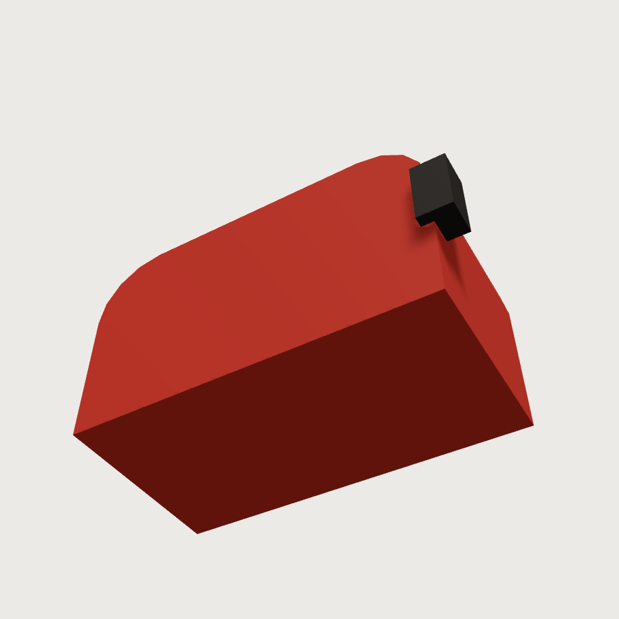 Toaster low-poly 3D model, low render