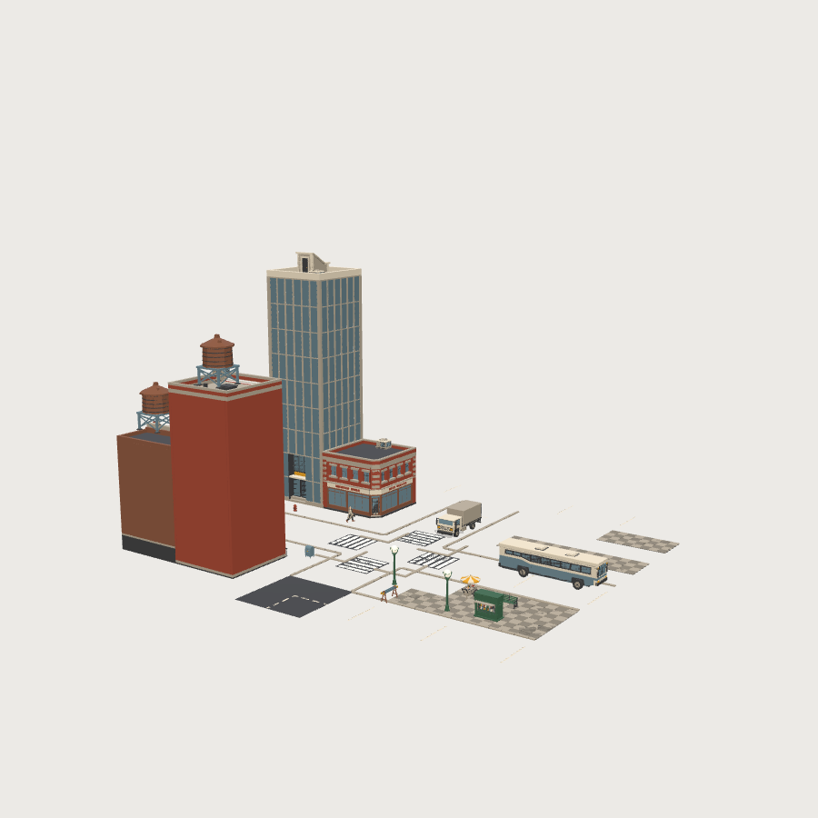 New York City Kit low-poly 3D kit